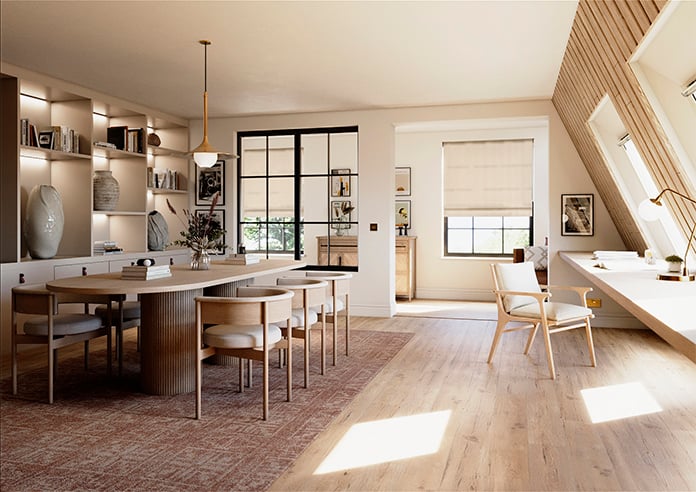 Ravelle Stripe, Muted Blush - Twist&Fit Roman Blind - Image 7